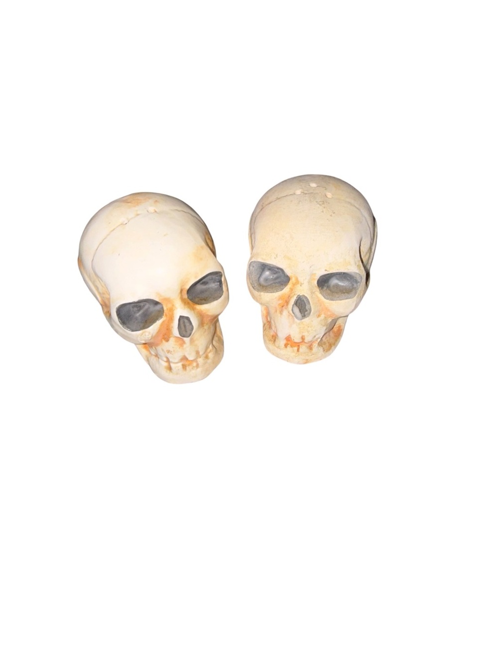 Vintage skull Halloween salt and pepper shakers